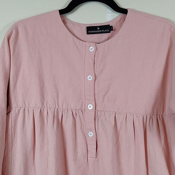 Pomander Place Tuckernuck Fallon Dress in Salmon Linen Blend Size Large - Picture 7 of 12